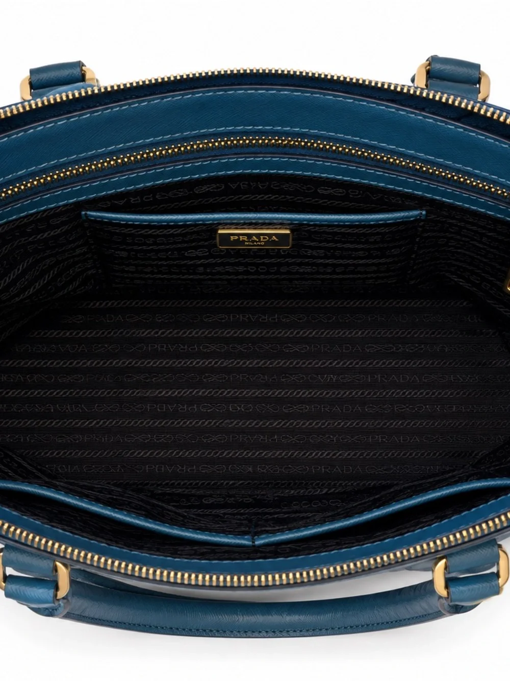 Prada Large Saffiano Leather Tote with Gold Hardware